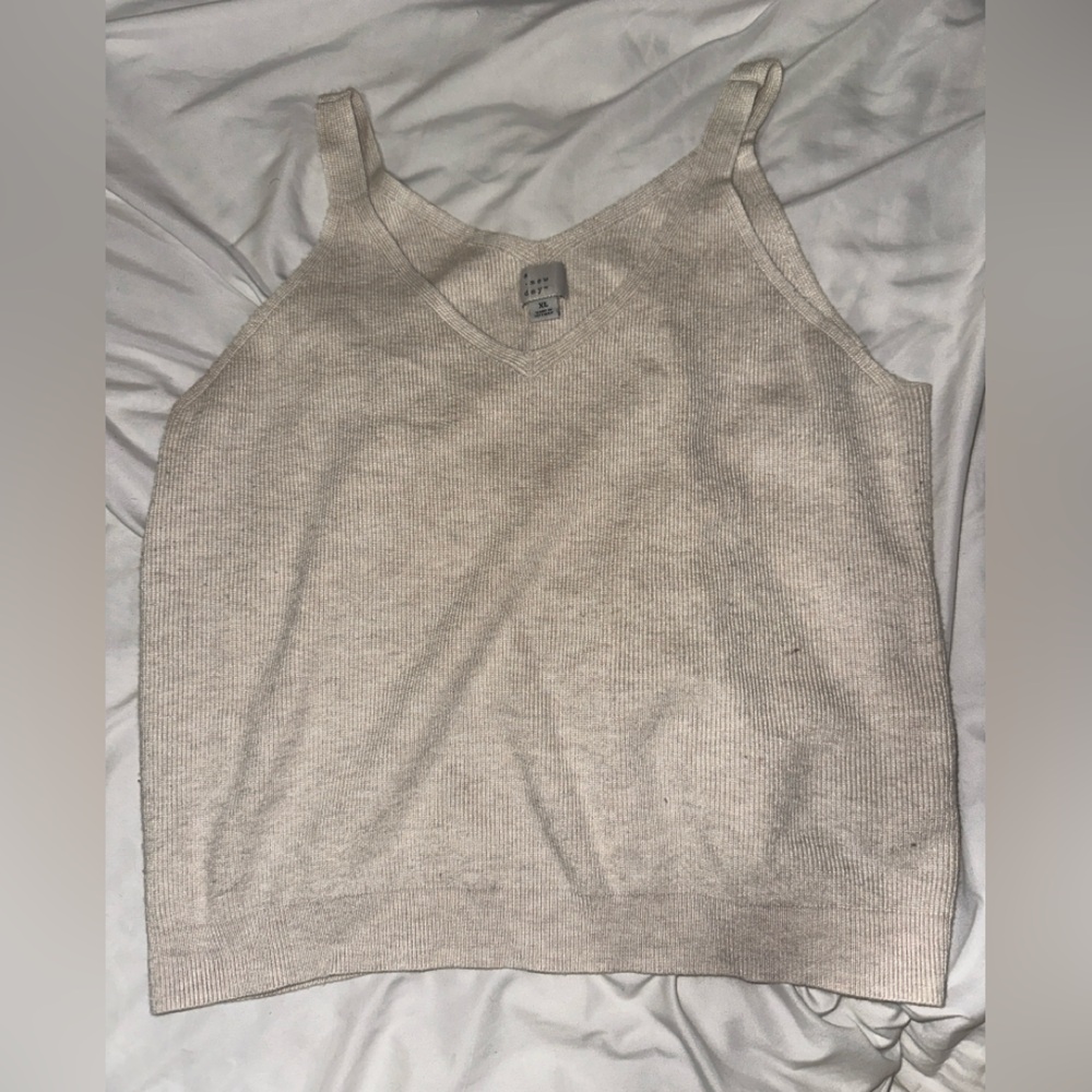 A New Day Beige Knit Top